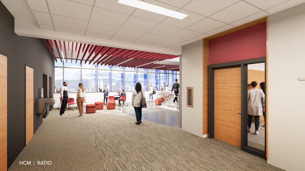 CCHS rebuild - interior view of breakout space