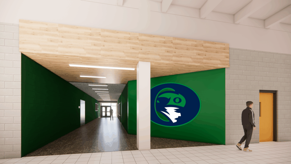 OHS renovation of Automotive pathway hallway