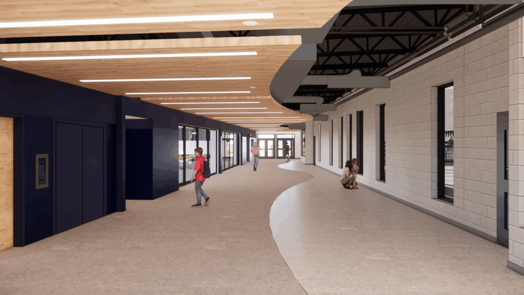 OHS new pool natatorium interior view of pool lobby
