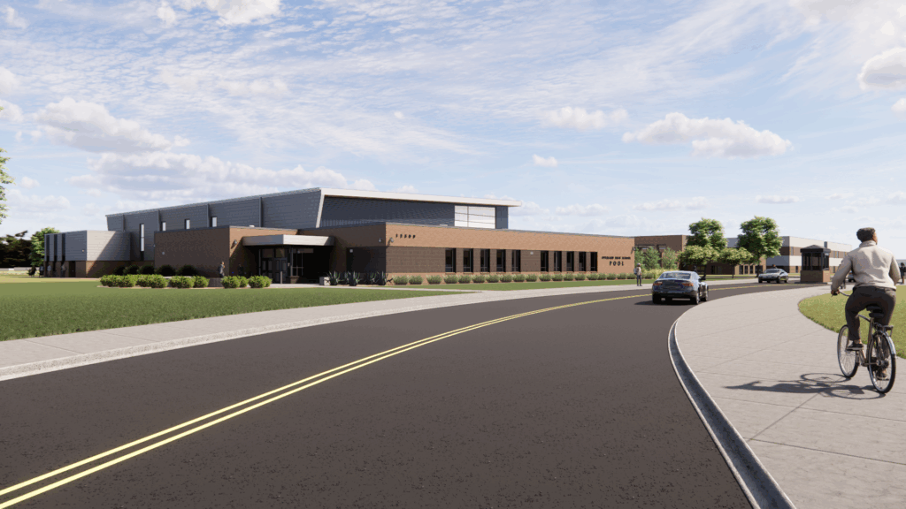 OHS new pool natatorium external view