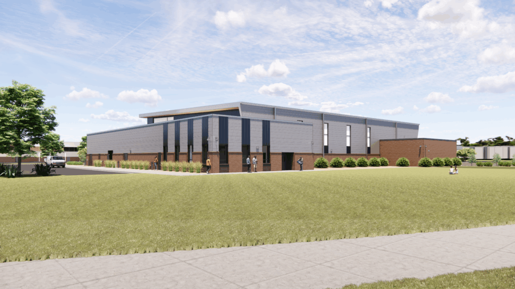 OHS new pool natatorium exterior view