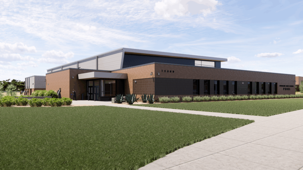 OHS new pool natatorium entry - external view